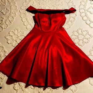 Red cocktail dress